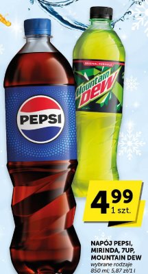 Napój Pepsi, Mirinda, 7UP, Mountain Dew wybrane rodzaje promocja w Euro Sklep