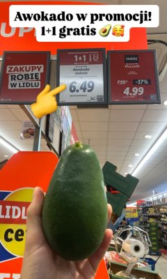 Awokado zielone 1+1 GRATIS promocja w Lidl