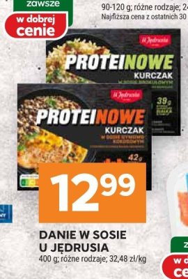 Danie w sosie u Jędrusia proteinowe kurczak promocja w Stokrotka