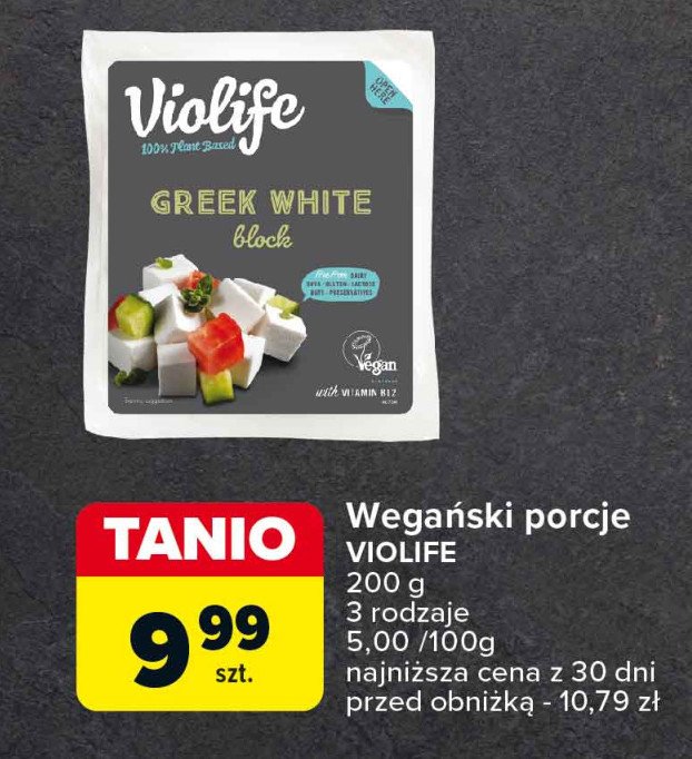 Ser jak feta greek white Violife promocja w Carrefour