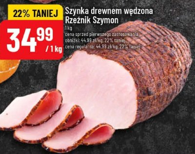 Szynka drewnem wędzona Rzeźnik Szymon promocja w POLOmarket