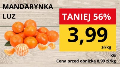 Mandarynka luz promocja w Supeco