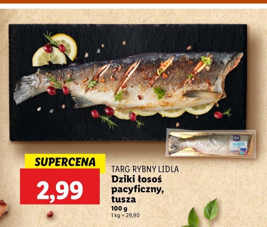 艁oso艣 pacyficzny tusza Rybny targ lidla promocja