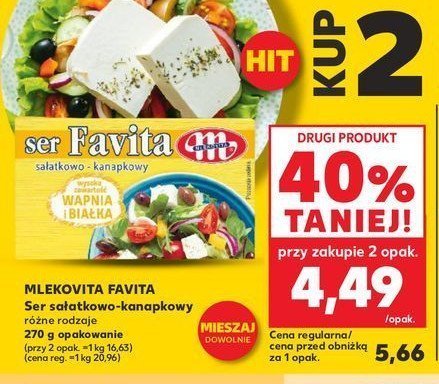 Ser sałatkowo-kanapkowy 12 % Mlekovita favita promocja
