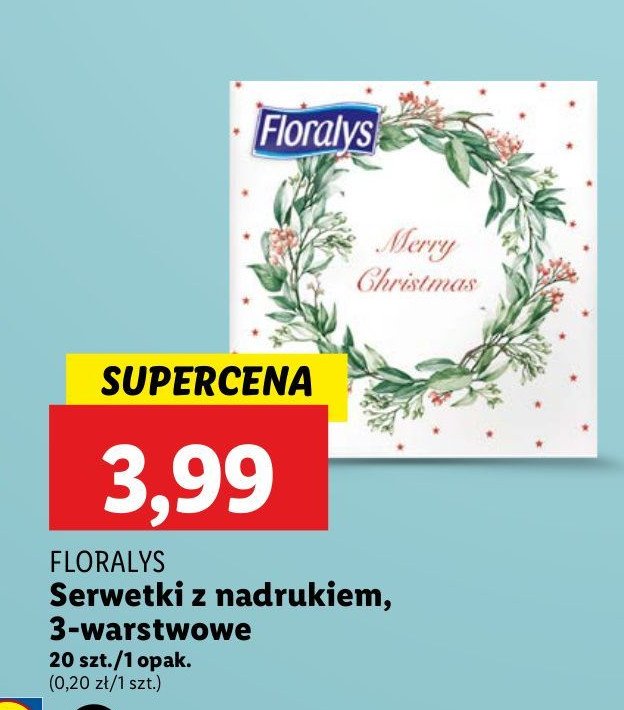 Serwetki 33 x 33 cm Floralys promocja