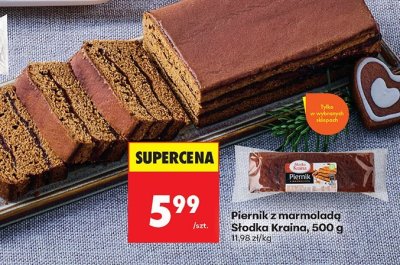 Piernik z marmoladą Słodka Kraina, 500 g promocja w Biedronka