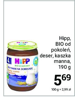 Kaszka manna z mlekiem Hipp promocja