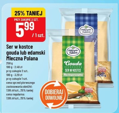 Ser w kostce edamski  promocja w POLOmarket