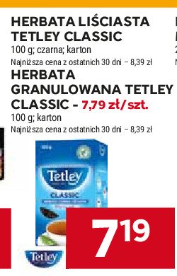 Herbata czarna Tetley classic promocja