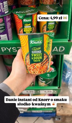 Danie instant Fusion Noodles Sweet & Sour Taste promocja w Dino