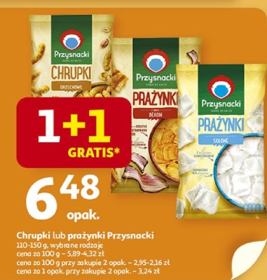 Chrupki lub prażynki Przysnacki 110-150 g wybrane rodzaje promocja w Auchan