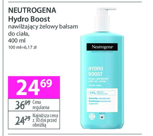 Balsam do ciała żelowy Neutrogena hydro boost promocja