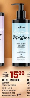 Odżywka ARTISTE MOISTURE do włosów 300ml promocja w Drogerie Natura