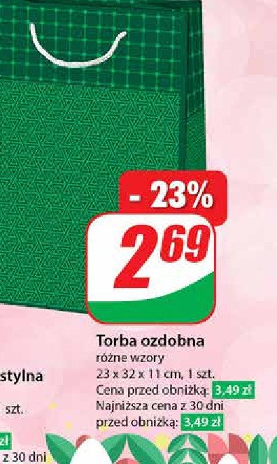 Torba ozdobna 23 x 32 x 11 cm promocja