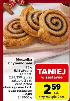 Muszelka z cynamonem promocja w Carrefour Market