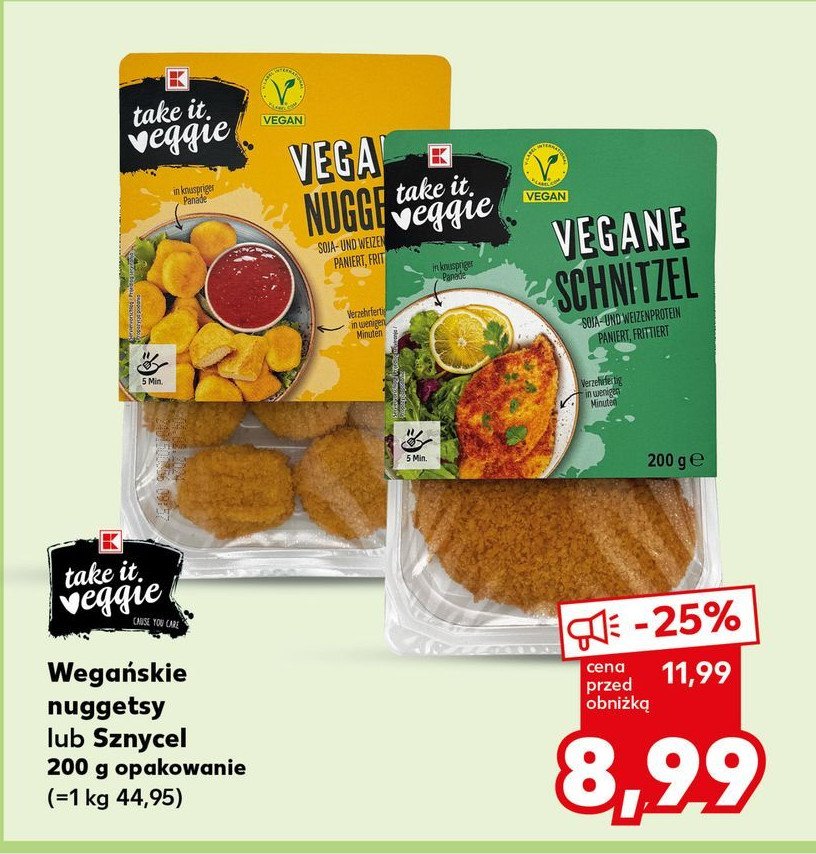 Nuggetsy wegańskie K-take it veggie promocja