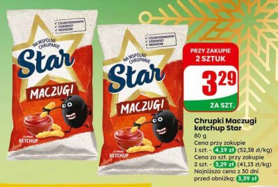 Chrupki Maczugi ketchup Star promocja w Dino