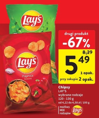 Chipsy LAY'S Papryka promocja w Intermarche