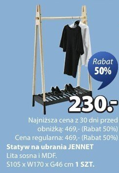 Statyw na ubrania JENNET promocja w Jysk