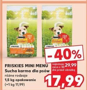 Karma dla psa wołowina Friskies mini menu Purina friskies promocja