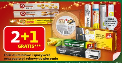 Folie aluminiowe i spożywcze oraz papiery i rękawy do pieczenia promocja w Auchan