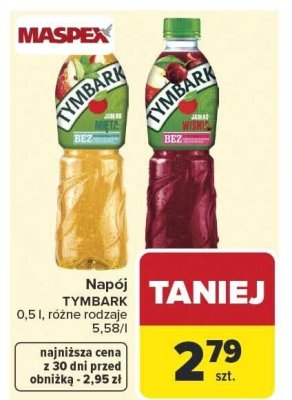 Napój Tymbark różne rodzaje 0,5l promocja w Carrefour Market