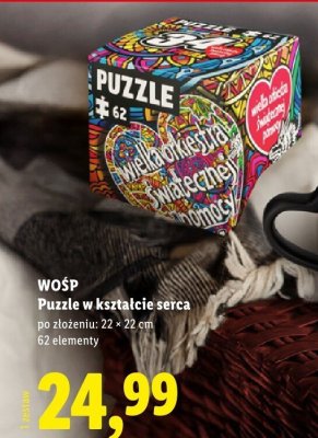 Puzzle w kształcie serca  promocja w Lidl