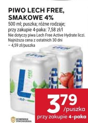 Piwo Lech Free, Shandy 4% promocja w Stokrotka