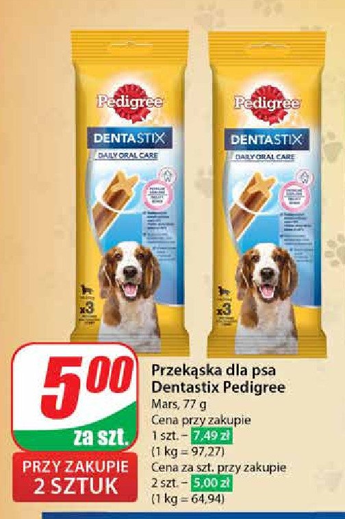 Przysmak dla psa średnie rasy Pedigree dentastix promocja