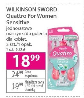 Maszynka do golenia sensitive Wilkinson quattro for women promocja