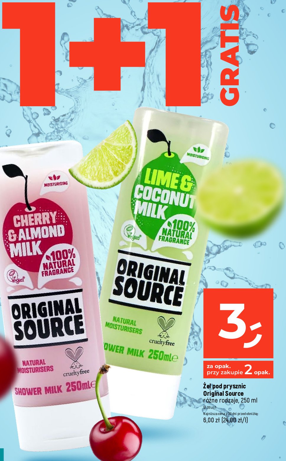 Żel pod prysznic lime & coconut milk Original source promocja