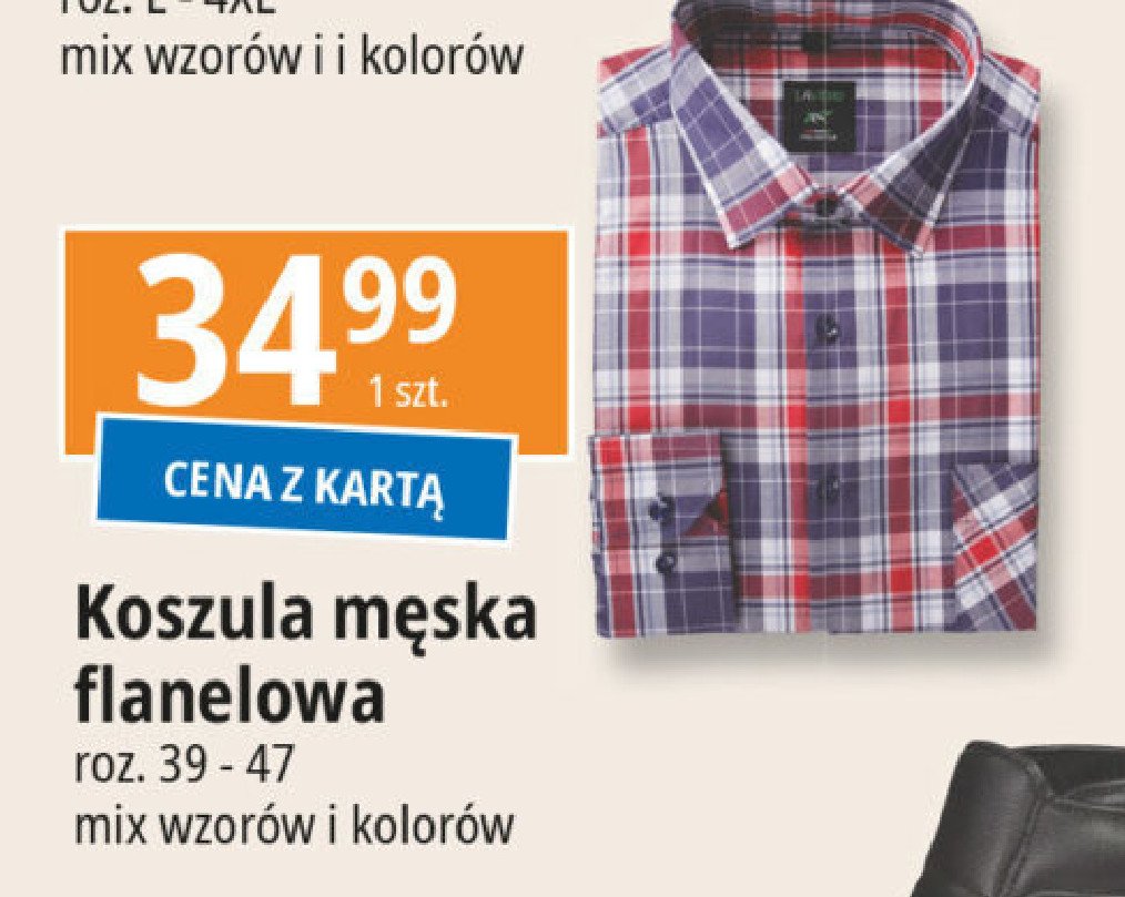 Koszula męska flanelowa 39-47 promocja