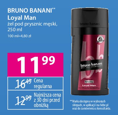 Zel pod prysznic Bruno banani loyal man promocja