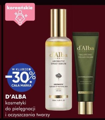 Olejek D'ALBA kosmetyki do pielęgnacji i oczyszczania twarzy promocja w Super-Pharm