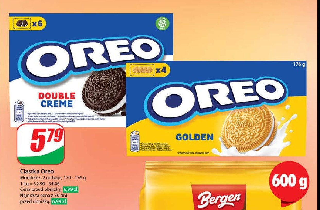 Ciastka double crema Oreo promocja w Dino