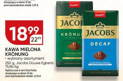 Kawa mielona Krönung Jacobs Douwe Egberts promocja w Chata Polska