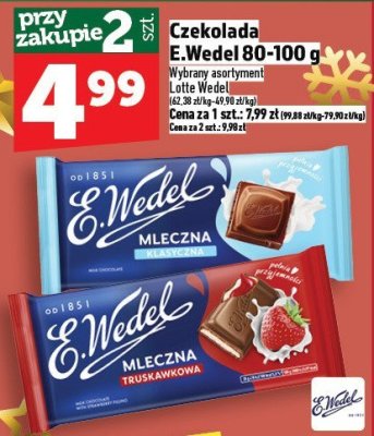 Czekolada E.Wedel 80-100g różne rodzaje promocja w TOPAZ