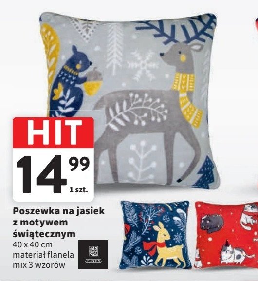 Poszewka świąteczna 40 x 40 cm Essex promocja w Bricomarche