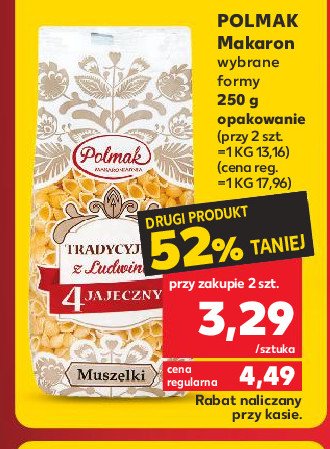 Makaron muszelki Polmak promocja