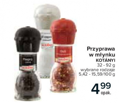Przyprawa w młynku chili Kotanyi promocja