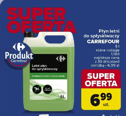 Płyn do spryskiwaczy letni Carrefour promocja