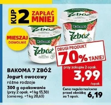 Jogurt z truskawkami i ziarnami zb贸偶 Bakoma 7 zb贸偶 promocja