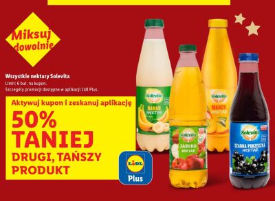 Nektar różne smaki -50% na drugi produkt promocja w Lidl