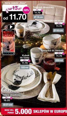 Kubek do kawy Série nádobí Deer 320ml promocja w Woolworth