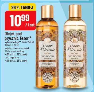 Olejek pod prysznic Tesori promocja w POLOmarket