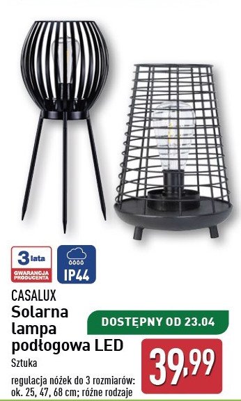 Lampa solarna podłogowa Casalux promocja