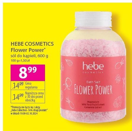 Sól do kąpieli flower power Hebe cosmetics promocja