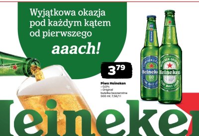 Piwo Heineken 0,0% promocja w Netto