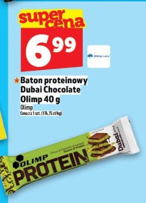 Baton proteinowy Dubai Chocolate Olimp 40 g promocja w TOPAZ