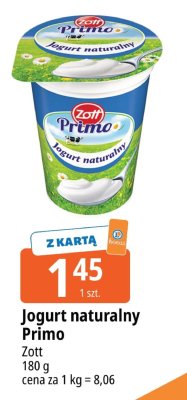 Jogurt naturalny Primo Zott promocja w Leclerc